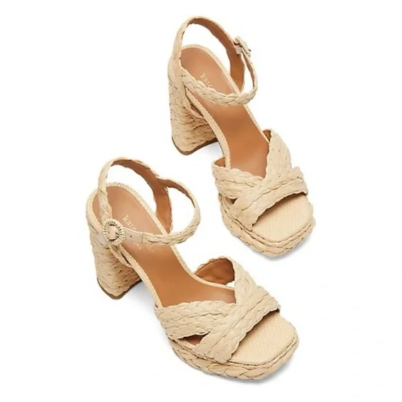Kate Spade Disco Raffia Platform Sandals - Main Image